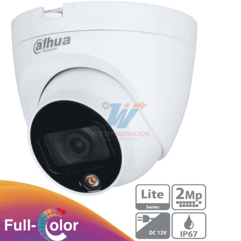 DAHUA HAC-HDW1209TLQP-LED - Camara Domo Full Color de 2 Megapixeles