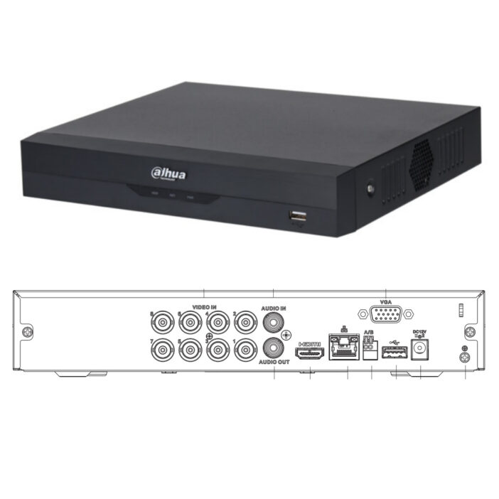 DAHUA XVR5108HS-4KL-I3 - DVR 4K WizSense de 8 canales