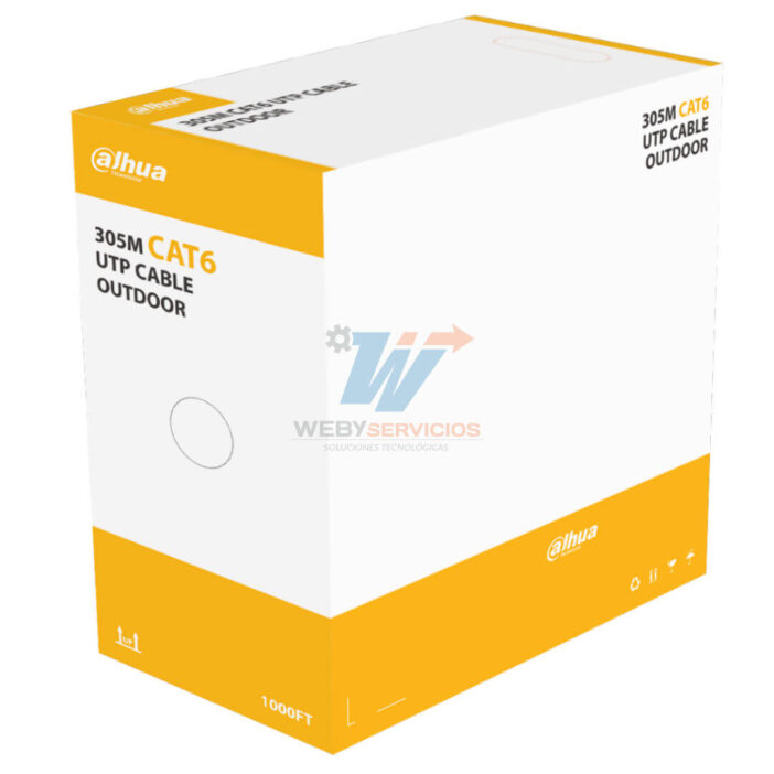DAHUA DH-PFM920-6U - Bobina de Cable UTP para Exterior Cat6