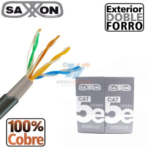 bobina cable utp cat5e cobre SAXXON OUTPCAT5ECOPEXT