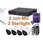 kit de cámaras con microfono vision nocturna a color