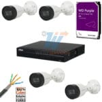 paquete kit económico de 4 cámaras ip