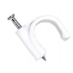 50 grapas TCE LMG-NCC-5mm-W - Grapa de pared blanco