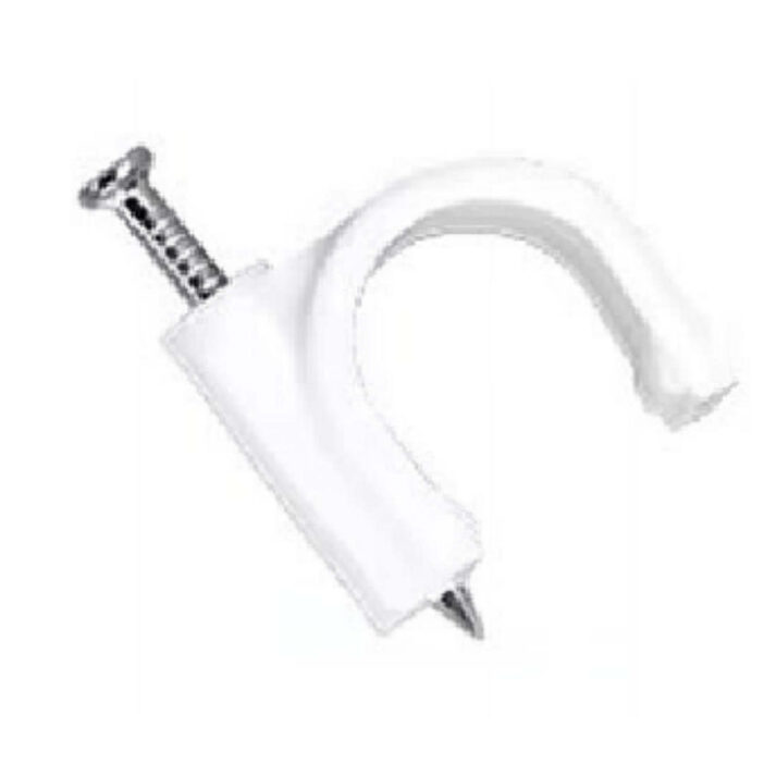 50 grapas TCE LMG-NCC-5mm-W - Grapa de pared blanco