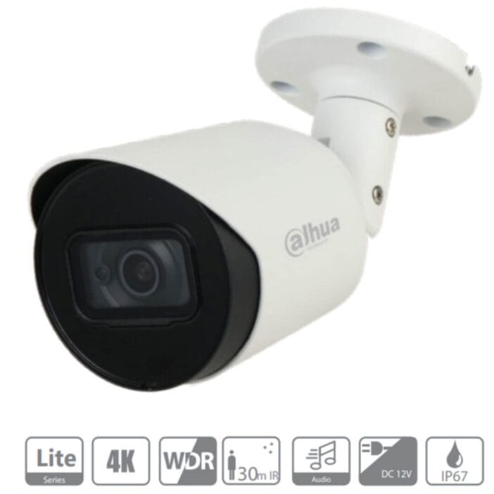DAHUA HAC-HFW1801T-A - Camara Bullet 4K con Microfono Integrado