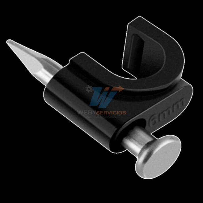 SAXXON GRA955N- Bolsa de 50 grapas de pared/ Color negro/ Diametro: 5mm / Con clavo de 3/4 para concreto de alta resistencia