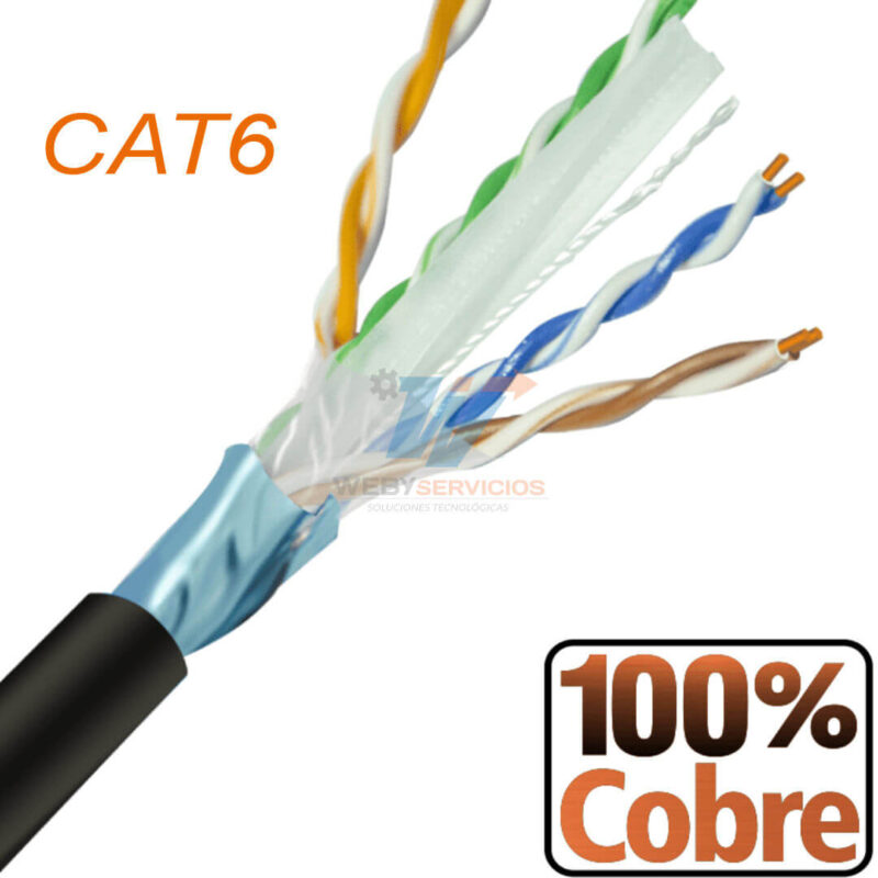 SAXXON OFTPCAT6COPEXT - Bobina de Cable FTP Cat6 100
