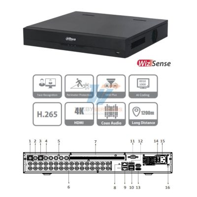 DAHUA DH-XVR5432L-4KL-I3 - DVR de 32 Canales 4k