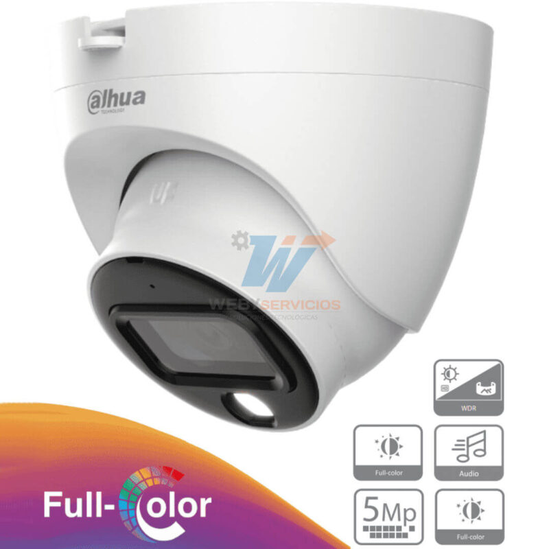 DAHUA HAC-HDW1509TLQ-A-LED - Camara Domo Full Color de 5 Megapixeles