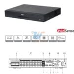 DAHUA XVR5116HE-I3 -DVR de 16 Canales 5 Megapixeles Lite