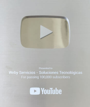 placa youtube webyservicios 100k subs