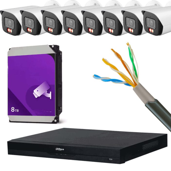 kit de 8 cámaras ip 4k maxima calidad