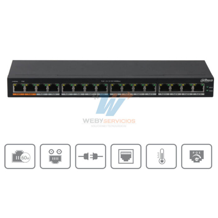 DAHUA DH-PFS3016-16GT-190 gigabit
