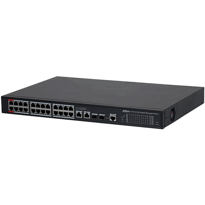 DAHUA DH-S4228-24GT-240 Switch PoE Gigabit Administrable con 24 puertos PoE