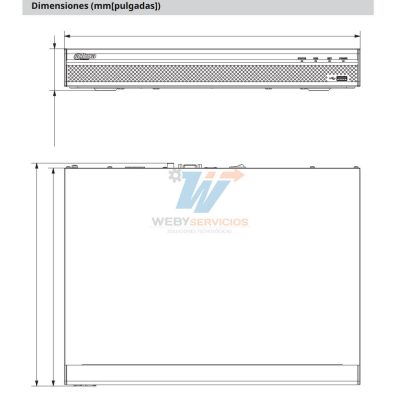 tamaño dimensiones DAHUA DHI-NVR4232-4KS3