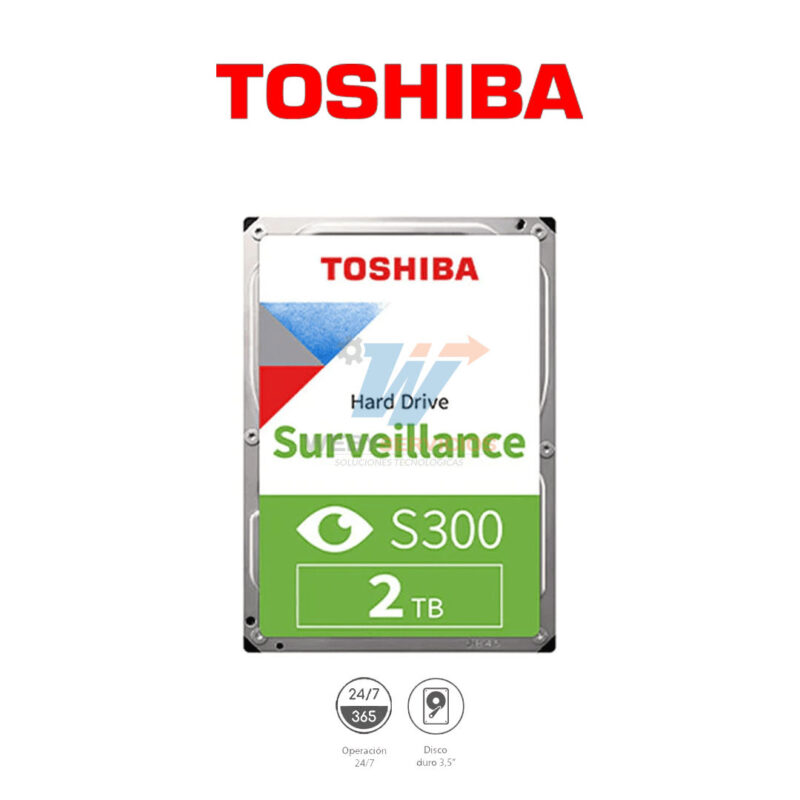 TOSHIBA HDWT720UZSVA Disco de vigilancia 2 TB Serie S300