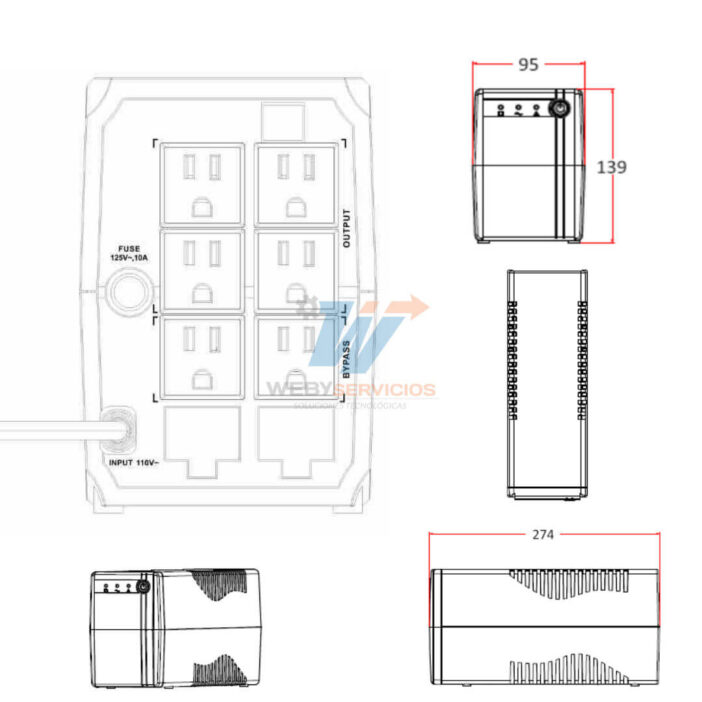 UPS de 600 VA hikvision