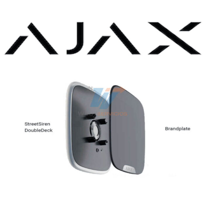 AJAX streetsiren double deck brandplate negro