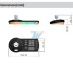 tamaño de joystick teclado NKB1000-E
