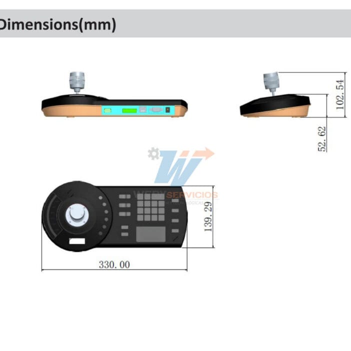 tamaño de joystick teclado NKB1000-E