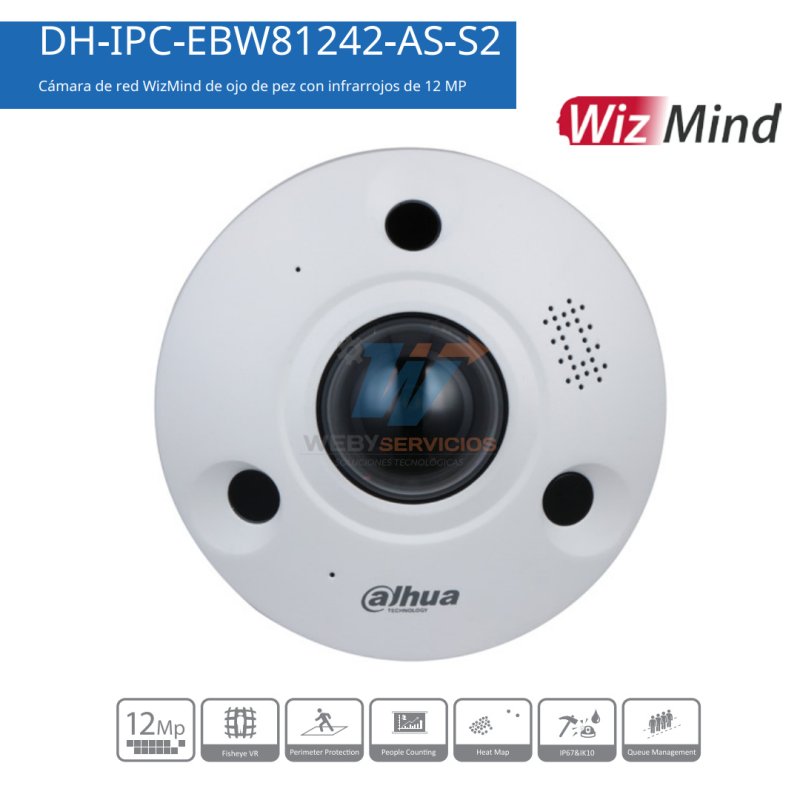 fish eye 12mp DAHUA IPC-EBW81242N-S2