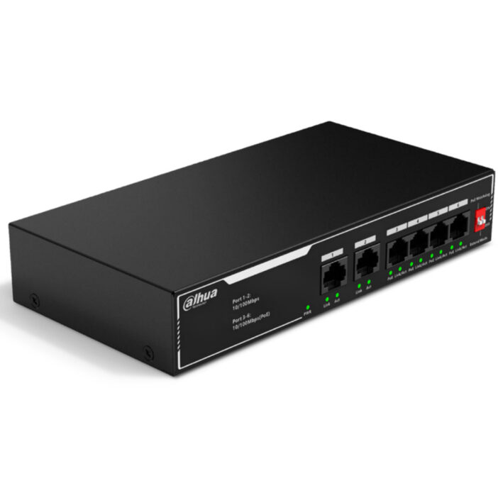 DAHUA DH-SF1006LP - Switch PoE de 6 Puertos Fast Ethernet DAHUA DH-SF1006LP - Switch PoE de 6 Puertos Fast Ethernet