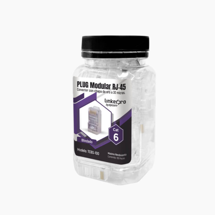 TC6S-100 plugs cat6 blindado