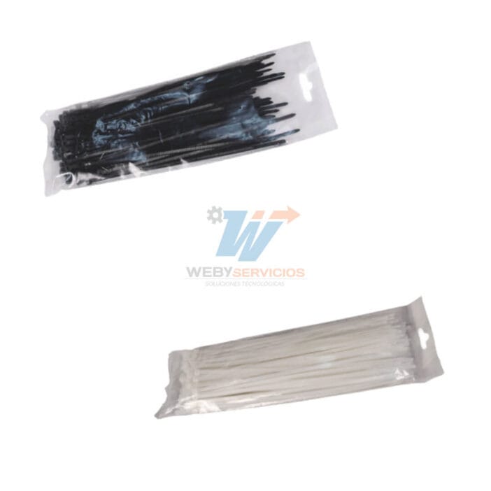 SAXXON CN36X150 100 piezas cinchos blancos cinchos negros