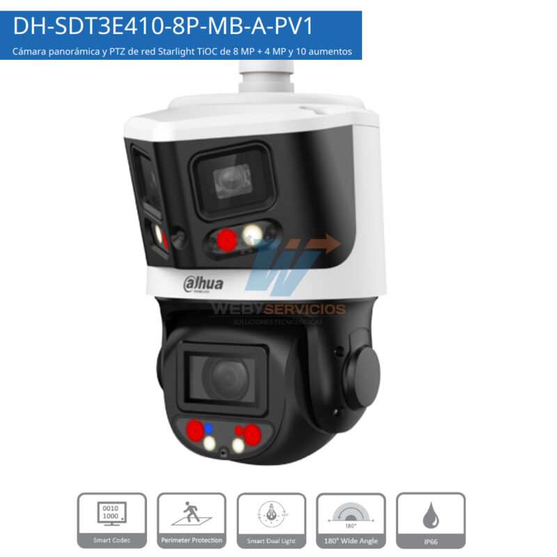cámara ptz DH-SDT3E410-8P-MB-A-PV1