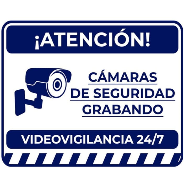 letrero de cámaras de vigilancia grabando letrero de cámaras de vigilancia grabando