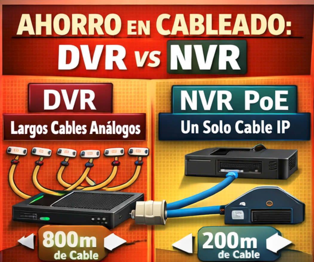 dvr vs nvr ahorro de cableado