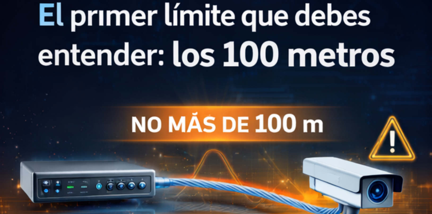 máximo 100m poe utp