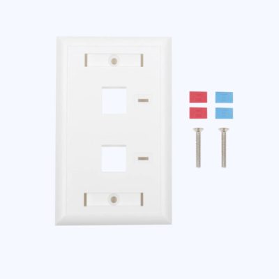 faceplate LP-FP-22 tapa ciega 2 ventanas