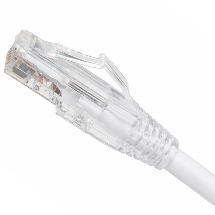 cable ponchado con bota transparente alivio tension